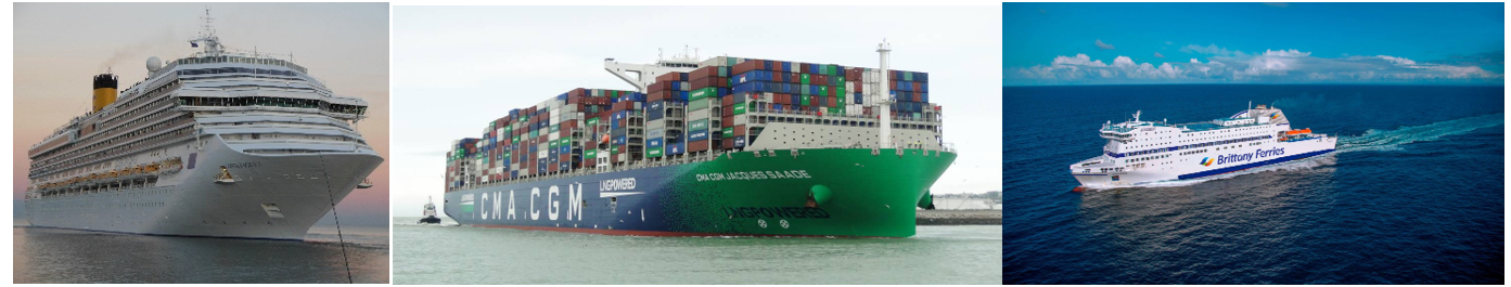 AFIR Décarbonation ferry porte containers bateaux de croisières électrification