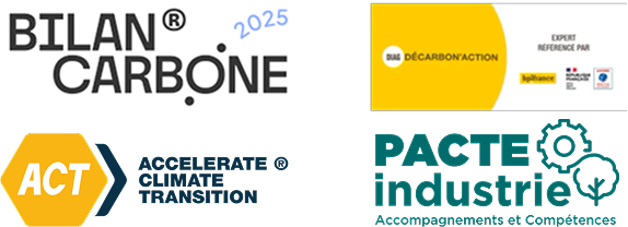 Bureau d'étude formé PACTE INDUSTRIE Diag Décarbon'action bureau d'étude référencé bilan carbone entreprise expertise méthode ACT pas à pas bureau d'étude conseil stratégie